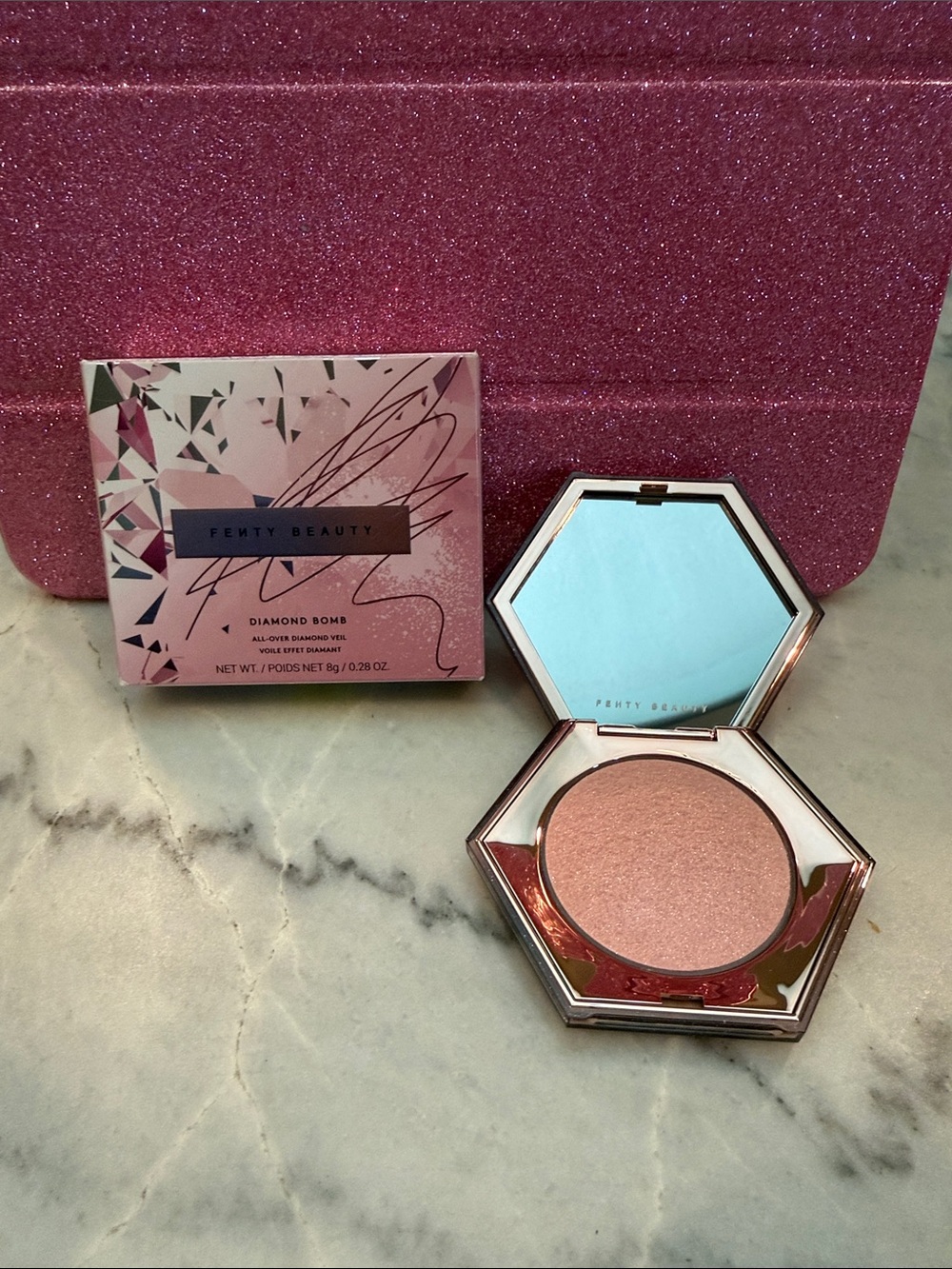 Fenty Beauty Rose Rave Shimmer Highlighter Compact